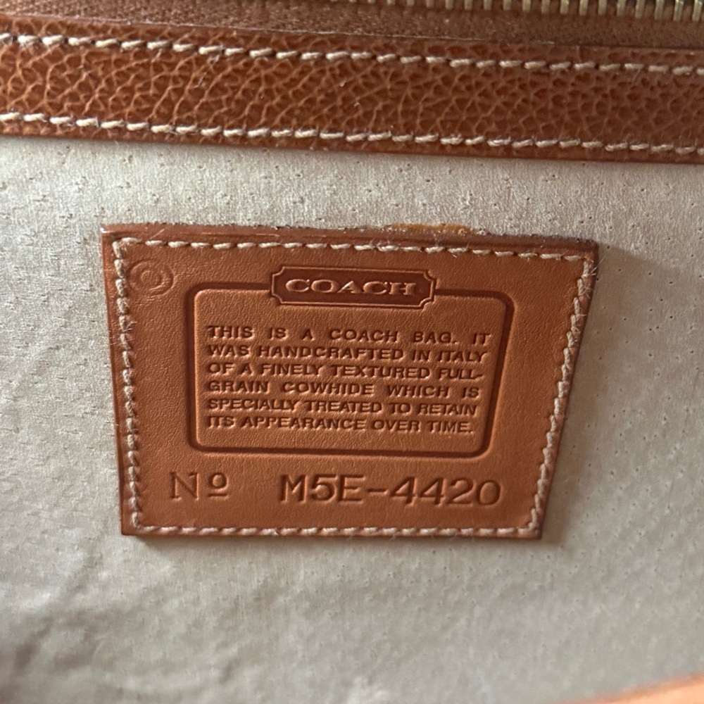 Rare Vintage Coach Madison Drake Briefcase British Tan Italian Leather 4420 - Picture 3 of 15